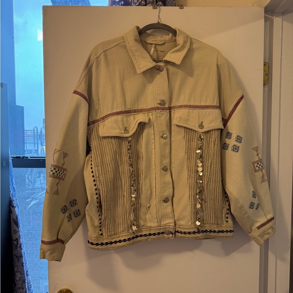 Free People Winter Cactus Denim Jacket - Picture 2 of 12
